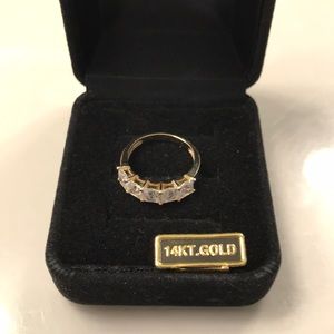 Diamonique CZ 14K Yellow Gold Ring